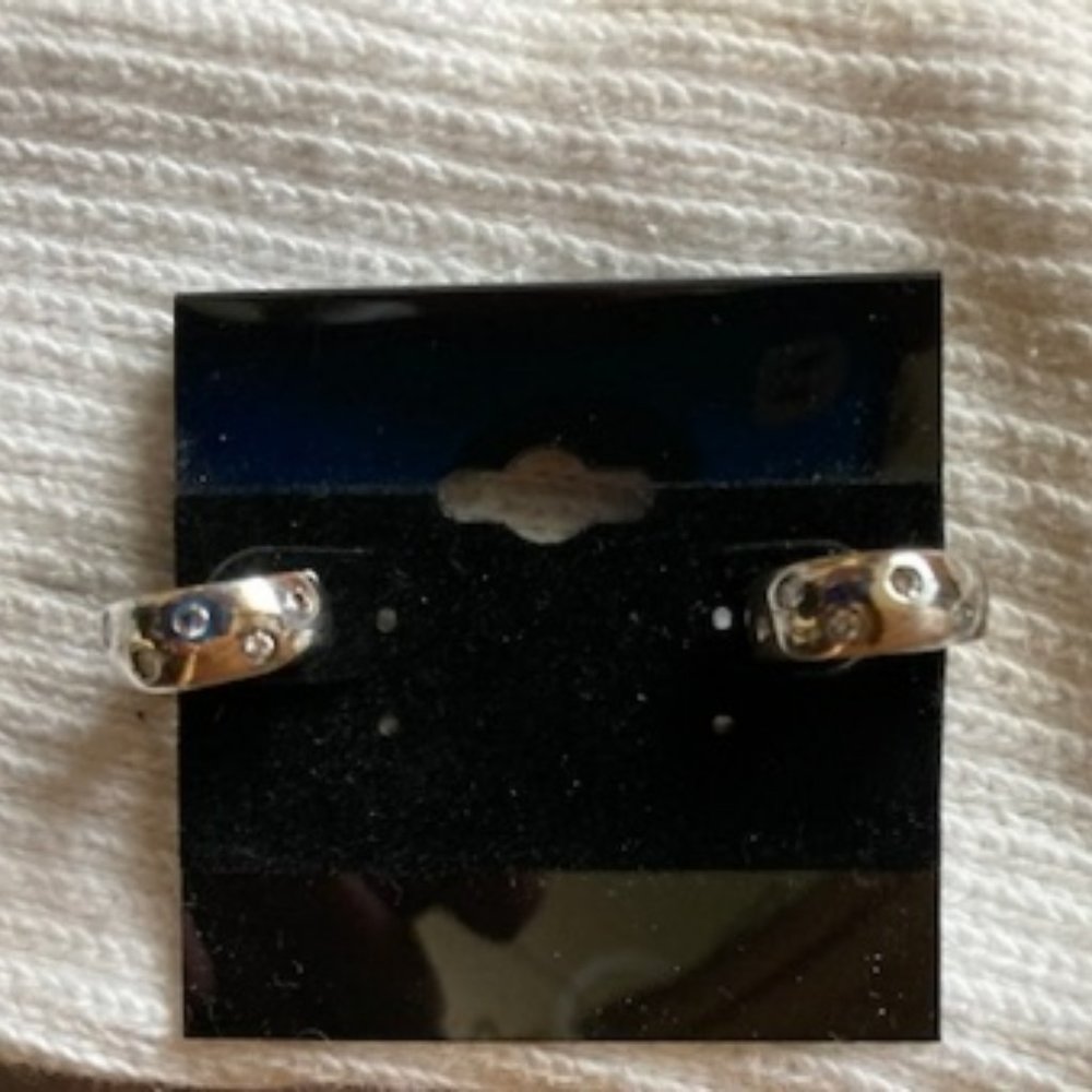 Silver with Rhinestones post earrings